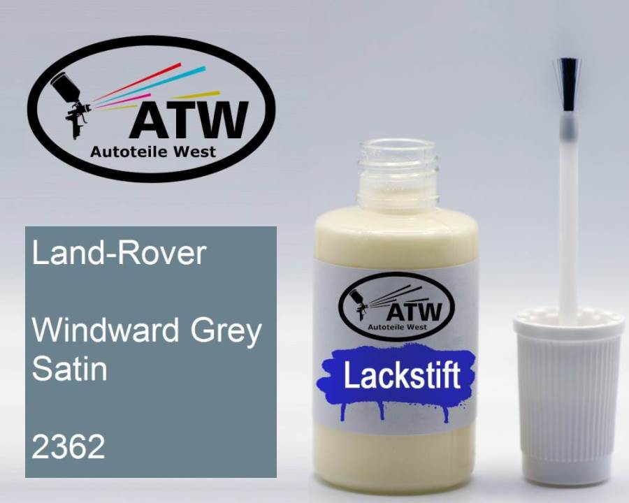 Land-Rover, Windward Grey Satin, 2362: 20ml Lackstift, von ATW Autoteile West.